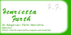 henrietta furth business card