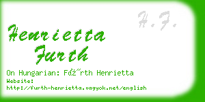 henrietta furth business card